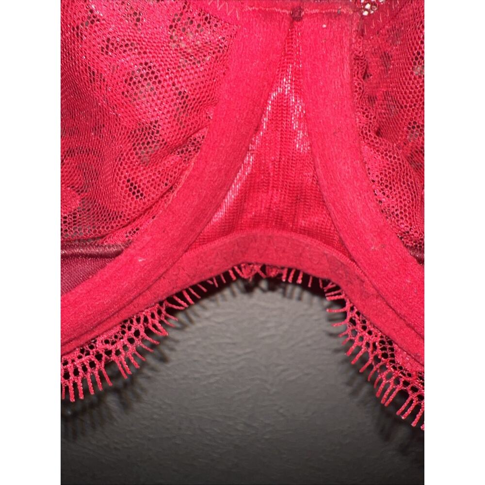Body by Victoria Secret Dream Angel Push Up Bra Without Padding Red 32D - Picture 10 of 13